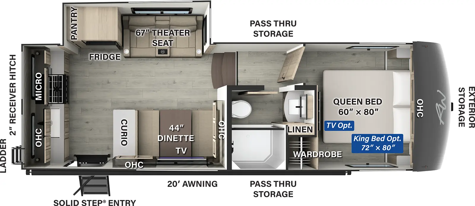 Rockwood Signature Fifth Wheels R282RK Floorplan